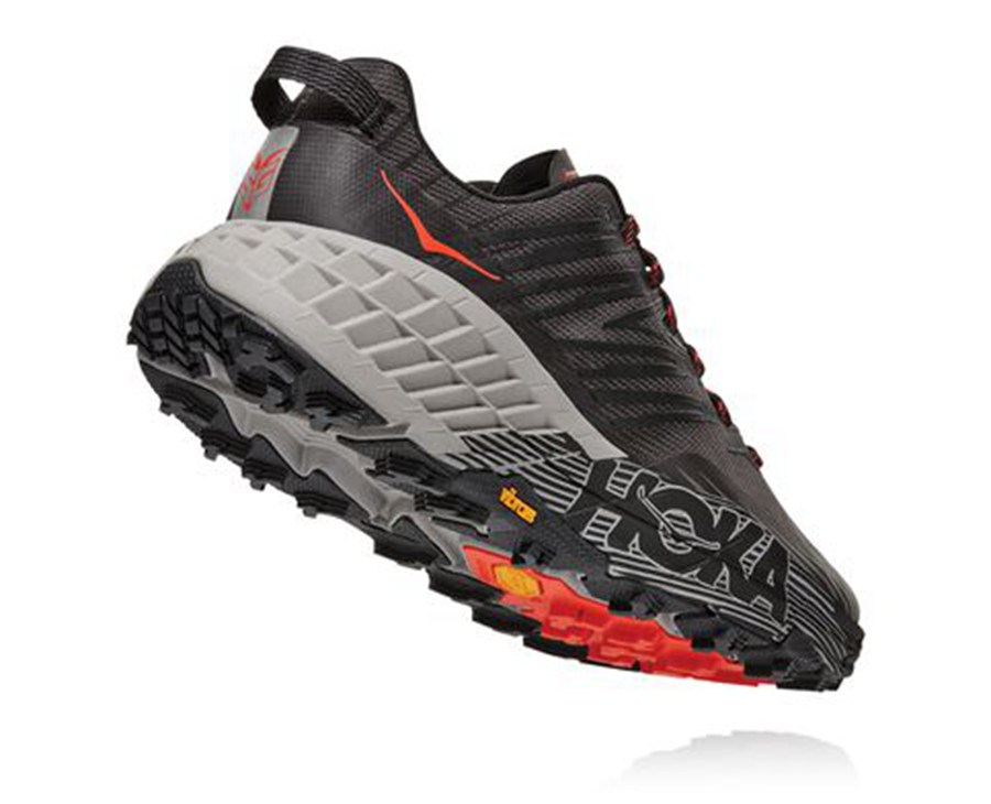 Tenis Hoka One One Trail Hombre Negros - Speedgoat 4 - UZKW24681